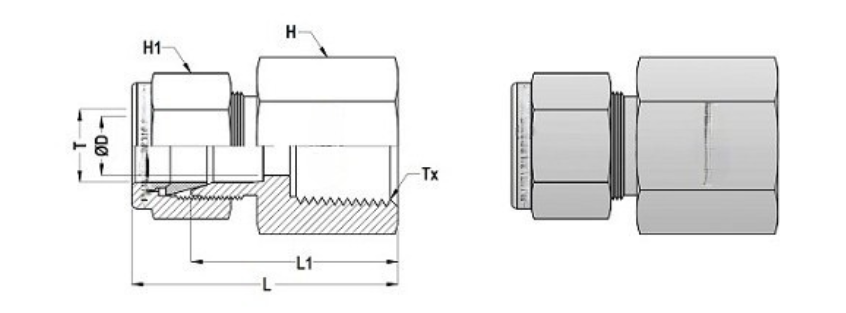 Pipe Gauge 90° Syphon Main View